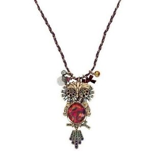 Betsey Johnson Jewel Owl Necklace